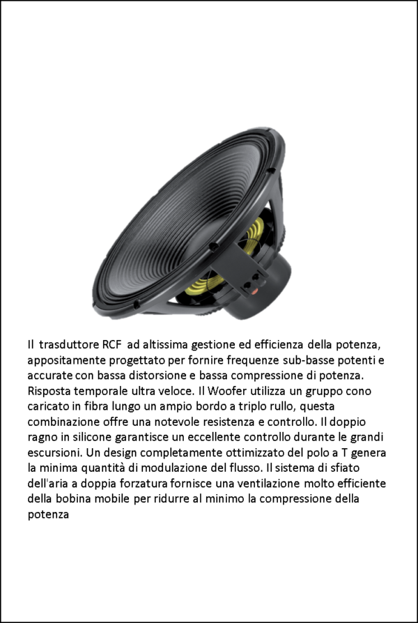 Subwoofer attivo Ultra High-Power 2x 18 pollici 3400W rms dB spl 145 Max MOD:TH18-3400A - immagine 6