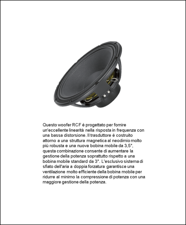 Diffusore attivo B. amplificato da 12 pollici 1000W rms dB spl 134 MOD: ZS12-1000A - immagine 5
