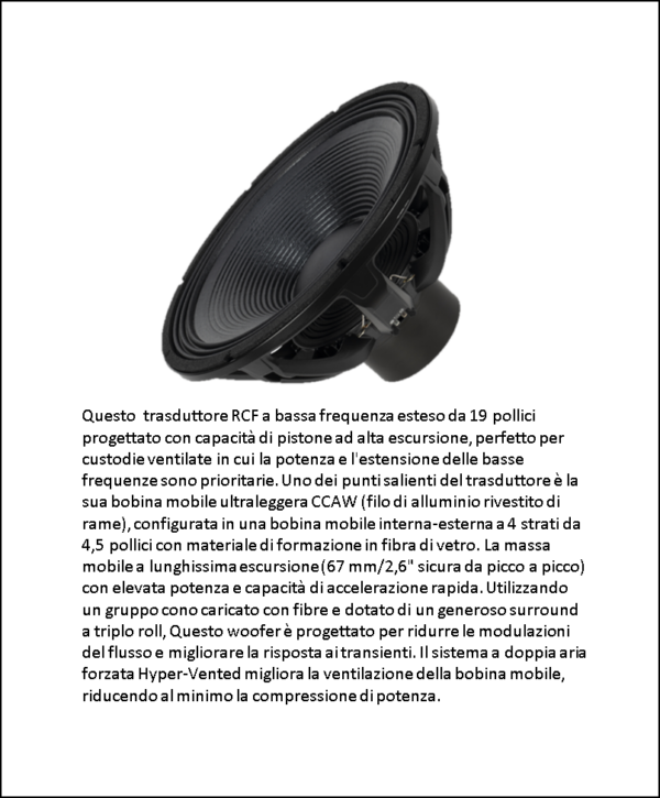 Subwoofer passivo- Ultra High-Power - 2x 19 Pollici 3400W rms  Potenza totale 12000W  MOD: TH18-3400P - immagine 4