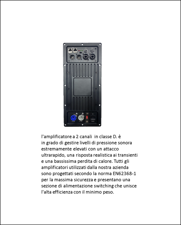 Diffusore attivo B. amplificato da 15 pollici 1000W rms dB spl 135  MOD: DS15-1000A - immagine 7